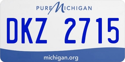 MI license plate DKZ2715