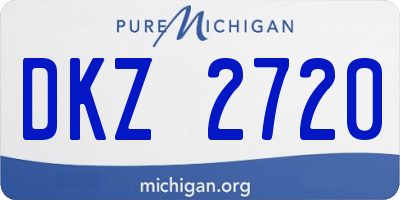 MI license plate DKZ2720