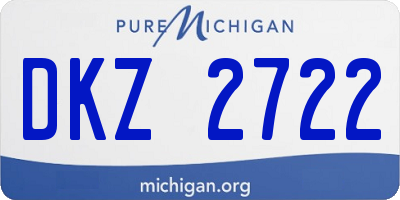 MI license plate DKZ2722