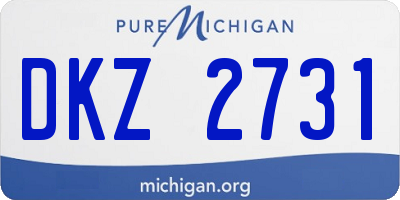 MI license plate DKZ2731