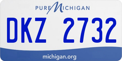 MI license plate DKZ2732