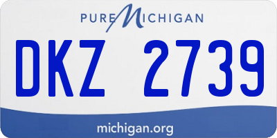 MI license plate DKZ2739