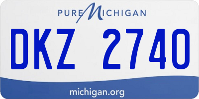 MI license plate DKZ2740