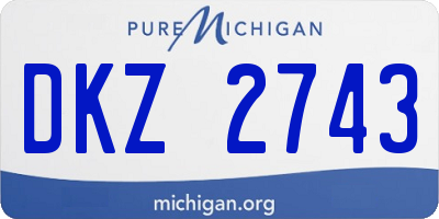 MI license plate DKZ2743