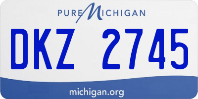 MI license plate DKZ2745