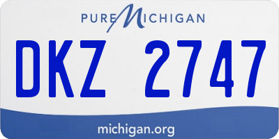 MI license plate DKZ2747