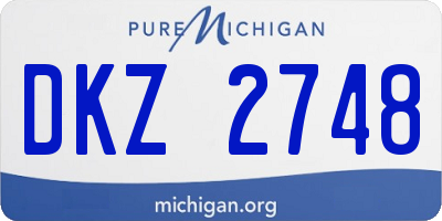 MI license plate DKZ2748