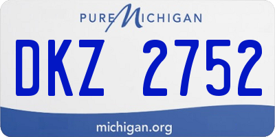 MI license plate DKZ2752