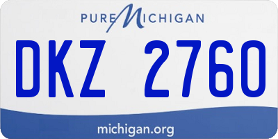 MI license plate DKZ2760
