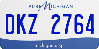MI license plate DKZ2764