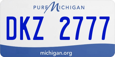 MI license plate DKZ2777