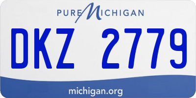 MI license plate DKZ2779