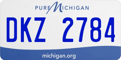 MI license plate DKZ2784