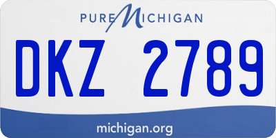 MI license plate DKZ2789