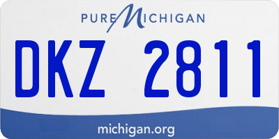 MI license plate DKZ2811