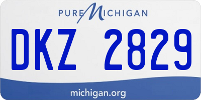 MI license plate DKZ2829