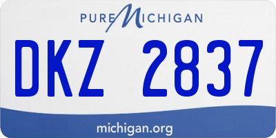MI license plate DKZ2837