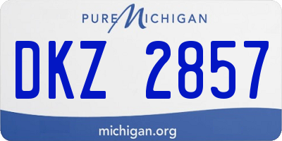 MI license plate DKZ2857