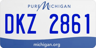 MI license plate DKZ2861
