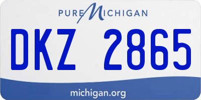MI license plate DKZ2865