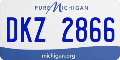 MI license plate DKZ2866