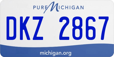 MI license plate DKZ2867