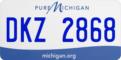 MI license plate DKZ2868