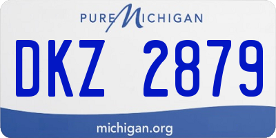 MI license plate DKZ2879