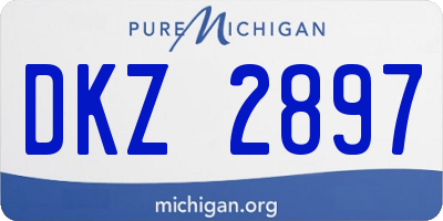 MI license plate DKZ2897