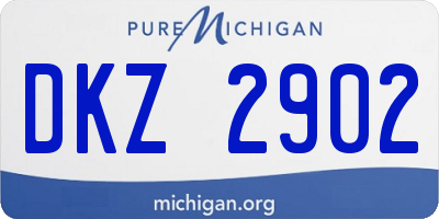 MI license plate DKZ2902