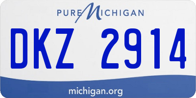 MI license plate DKZ2914