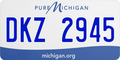 MI license plate DKZ2945