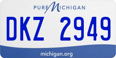 MI license plate DKZ2949