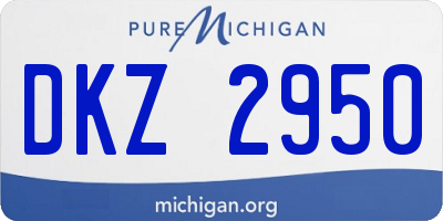 MI license plate DKZ2950