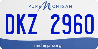 MI license plate DKZ2960