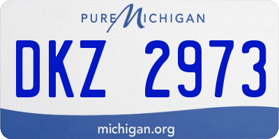 MI license plate DKZ2973