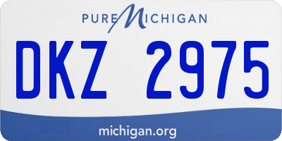 MI license plate DKZ2975