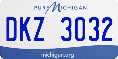 MI license plate DKZ3032