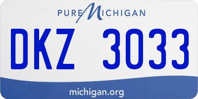MI license plate DKZ3033