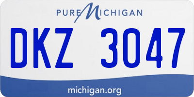 MI license plate DKZ3047