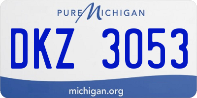 MI license plate DKZ3053