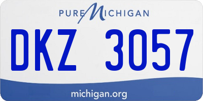MI license plate DKZ3057