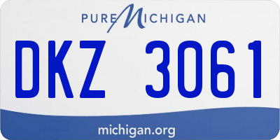 MI license plate DKZ3061