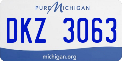 MI license plate DKZ3063