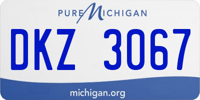 MI license plate DKZ3067