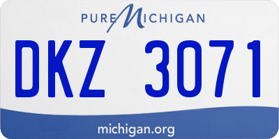 MI license plate DKZ3071