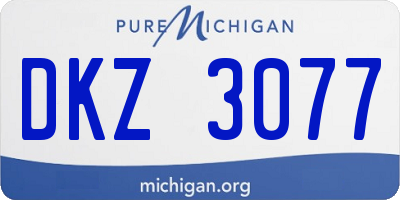 MI license plate DKZ3077
