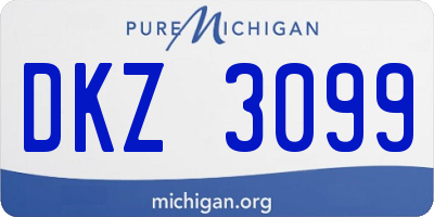 MI license plate DKZ3099