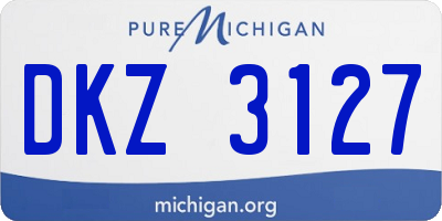 MI license plate DKZ3127