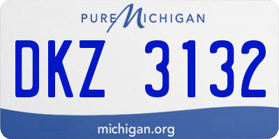 MI license plate DKZ3132